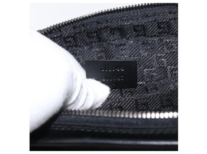 GUCCI Clutch in Nylon Nero Argento 108844 Auth 170413 - vista 12