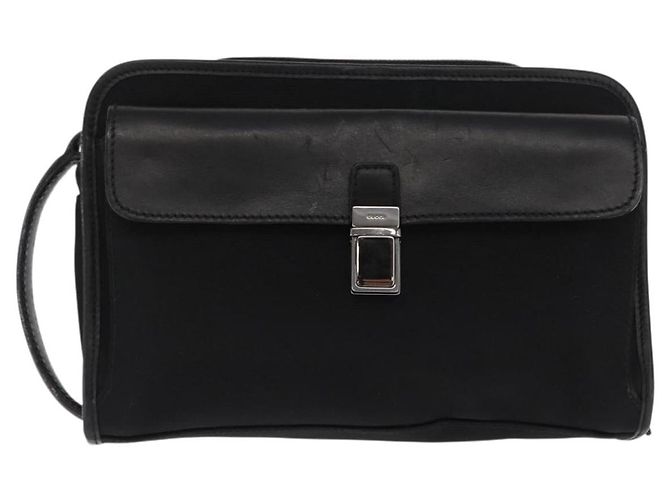 GUCCI Clutch in Nylon Nero Argento 108844 Auth 170413 - vista 13