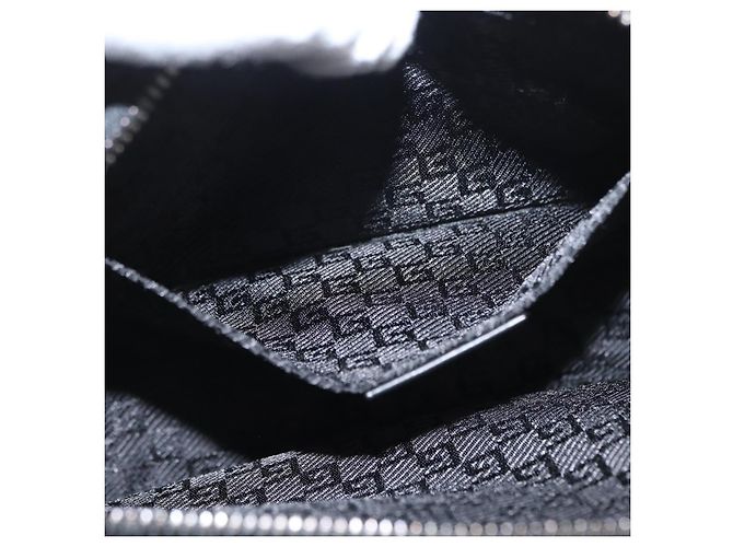 GUCCI Clutch in Nylon Nero Argento 108844 Auth 170413 - vista 22