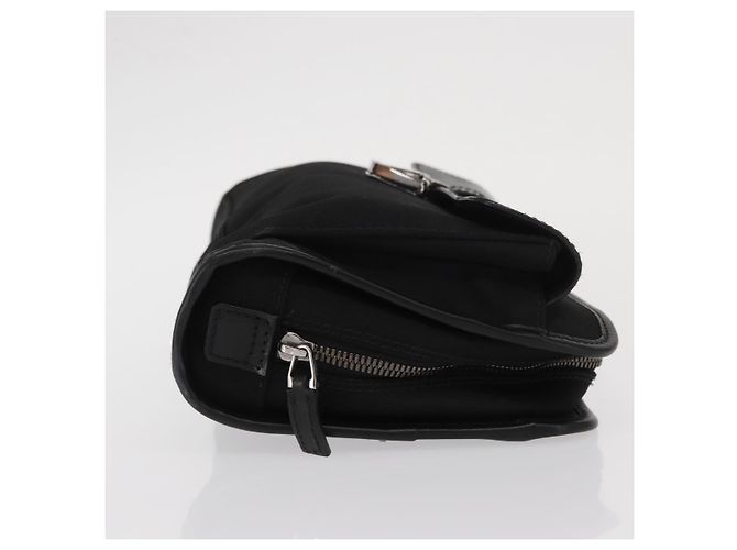 GUCCI Clutch in Nylon Nero Argento 108844 Auth 170413 - vista 3
