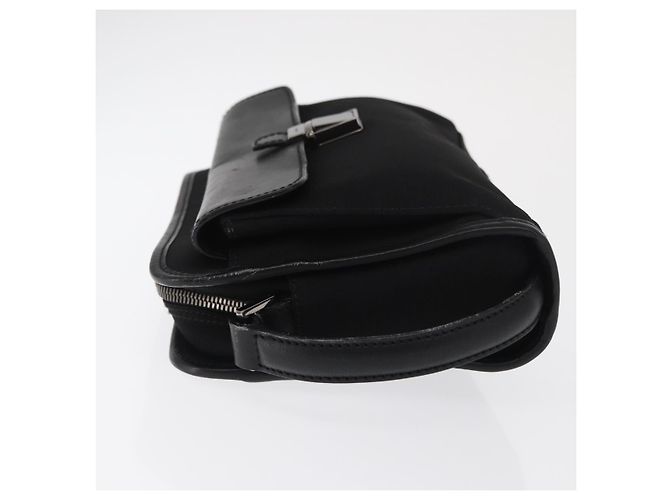 GUCCI Clutch in Nylon Nero Argento 108844 Auth 170413 - vista 4
