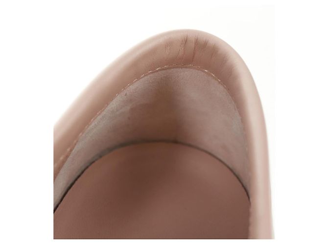 Hermès Sneakers HERMES in pelle beige oro Auth 169145SAM D'oro - vista 10