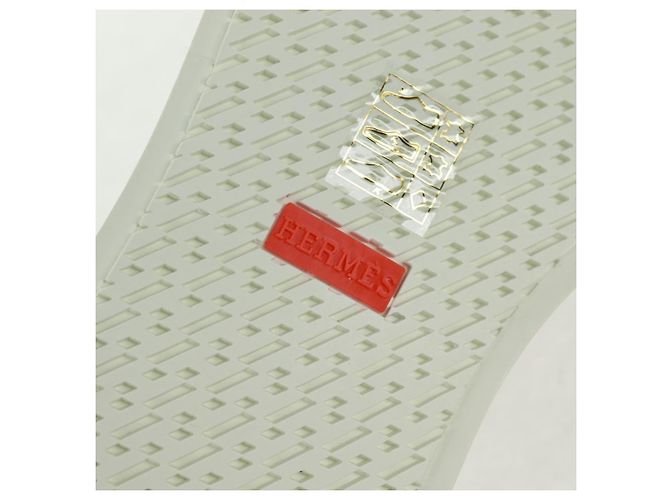 Hermès Sneakers HERMES in pelle beige oro Auth 169145SAM D'oro - vista 15