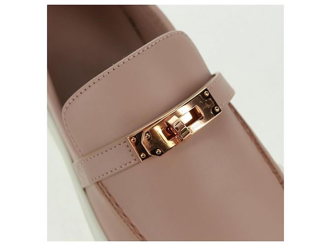 Hermès Sneakers HERMES in pelle beige oro Auth 169145SAM D'oro - vista 19