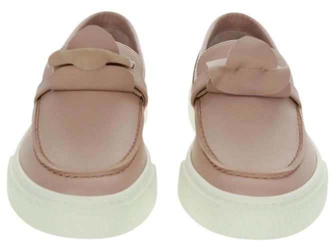 Hermès Sneakers HERMES in pelle beige oro Auth 169145SAM D'oro - vista 2