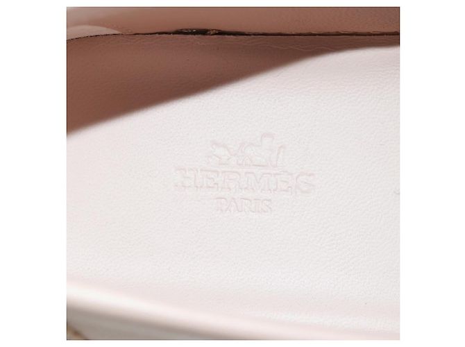 Hermès Sneakers HERMES in pelle beige oro Auth 169145SAM D'oro - vista 22