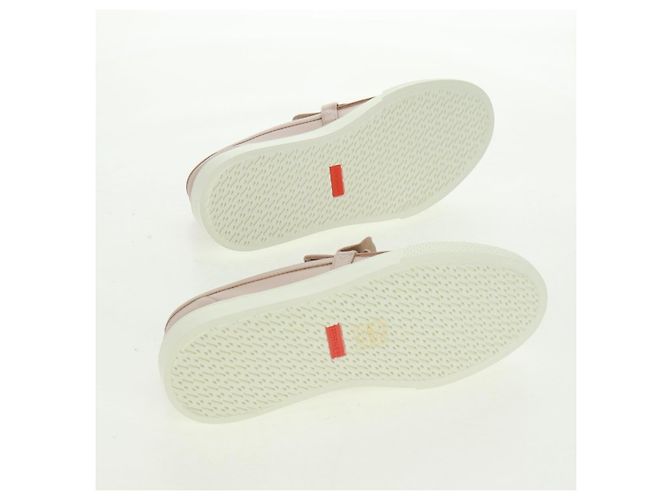 Hermès Sneakers HERMES in pelle beige oro Auth 169145SAM D'oro - vista 8