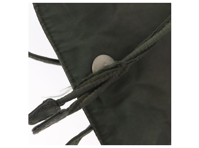 PRADA Backpack Nylon Khaki Silver Auth 166688 Silvery - view 10