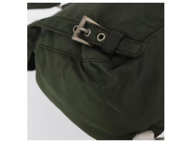 PRADA Backpack Nylon Khaki Silver Auth 166688 Silvery - view 18