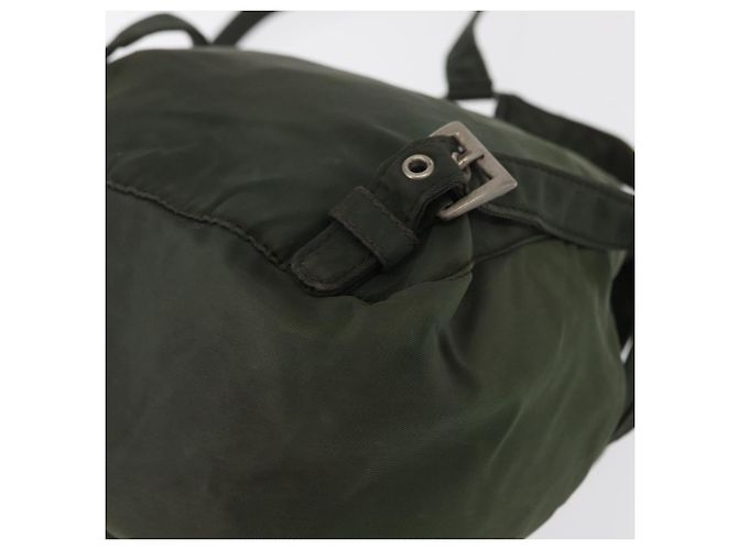 PRADA Backpack Nylon Khaki Silver Auth 166688 Silvery - view 19
