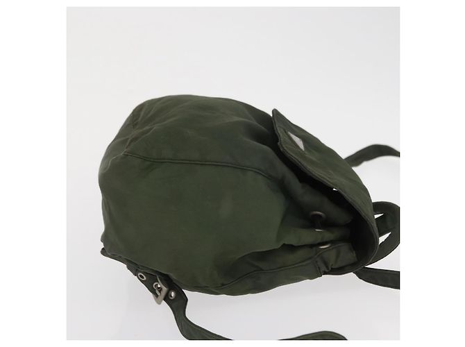 PRADA Backpack Nylon Khaki Silver Auth 166688 Silvery - view 3