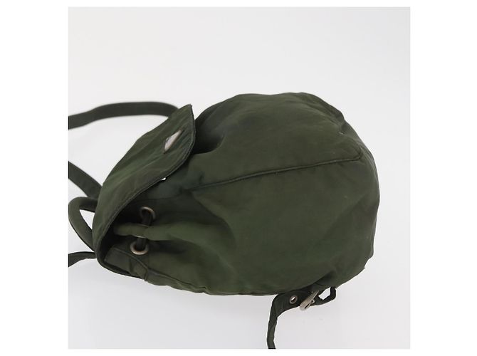 PRADA Backpack Nylon Khaki Silver Auth 166688 Silvery - view 4