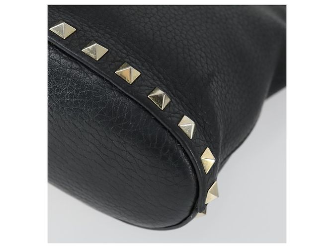 Borsa a mano in pelle Valentino 2 in 1 Nero Oro Auth BA10121 D'oro - vista 10
