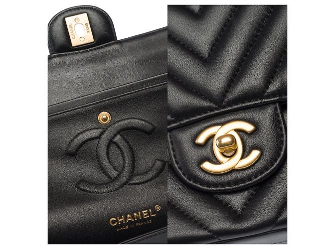 Borsa CHANEL Timeless/Classique in Pelle Nera - 103310 Nero - vista 7