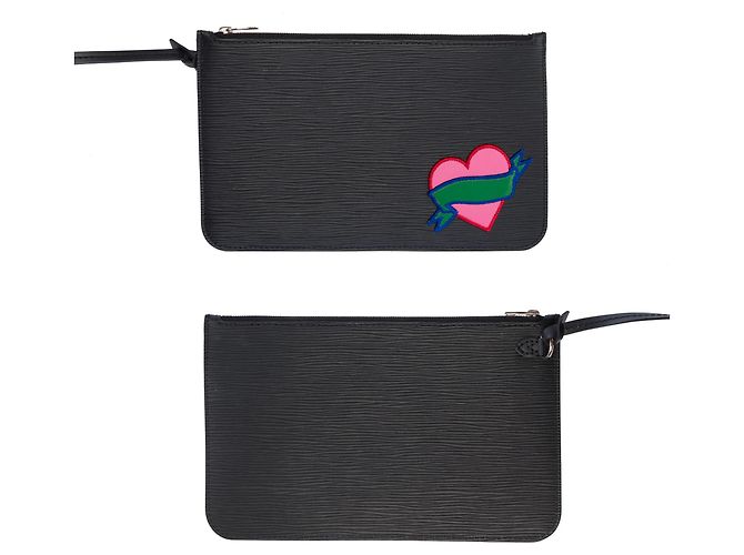 Borsa LOUIS VUITTON Neverfull in Pelle Nera - 103299 Nero - vista 15