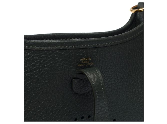 Hermès Borsa HERMES Mini Evelyne in Pelle Verde - 103300 - vista 7