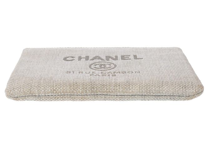 CHANEL Graue Canvas Tasche - 103301 - Ansicht 10