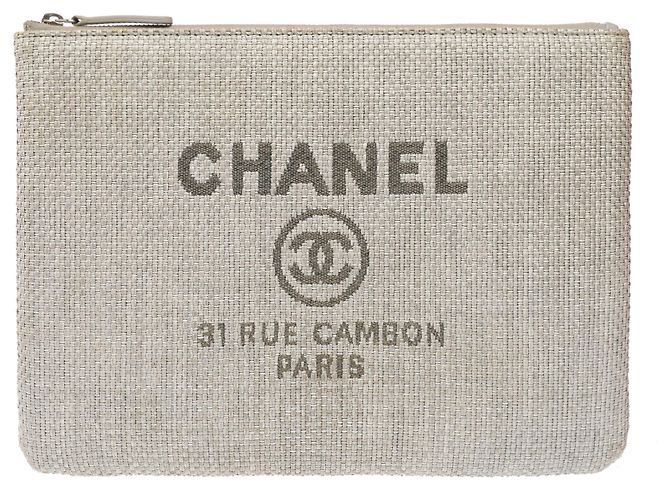 CHANEL Graue Canvas Tasche - 103301 - Ansicht 3