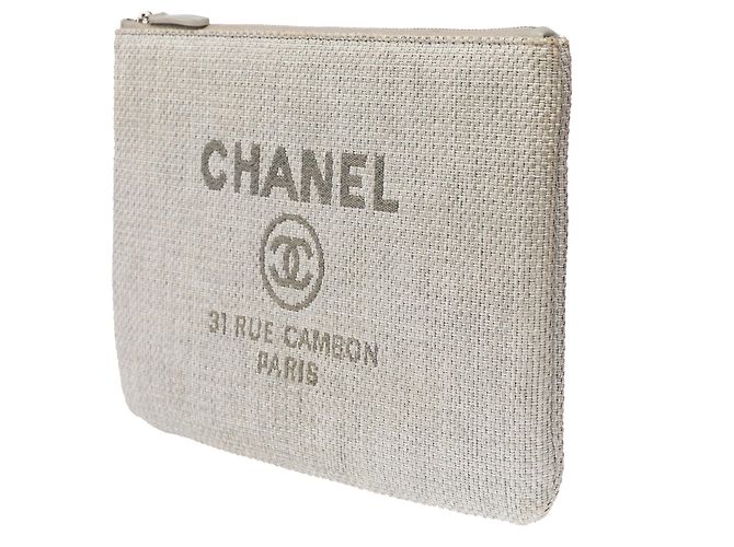 CHANEL Graue Canvas Tasche - 103301 - Ansicht 5