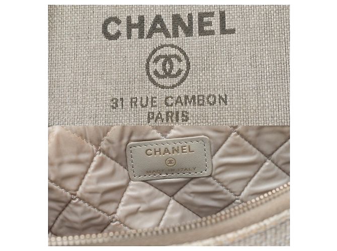 CHANEL Graue Canvas Tasche - 103301 - Ansicht 7