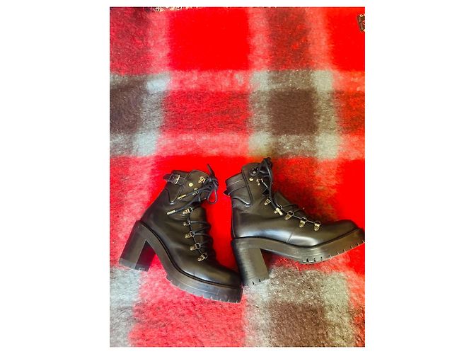 Stivali Biker Hermès in pelle nera Nero - vista 9