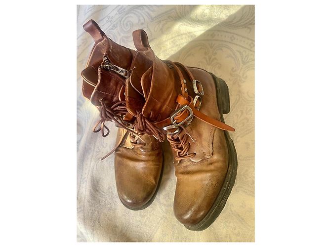 Botines Ash AS 98 de cuero marrón Castaño - vista 2