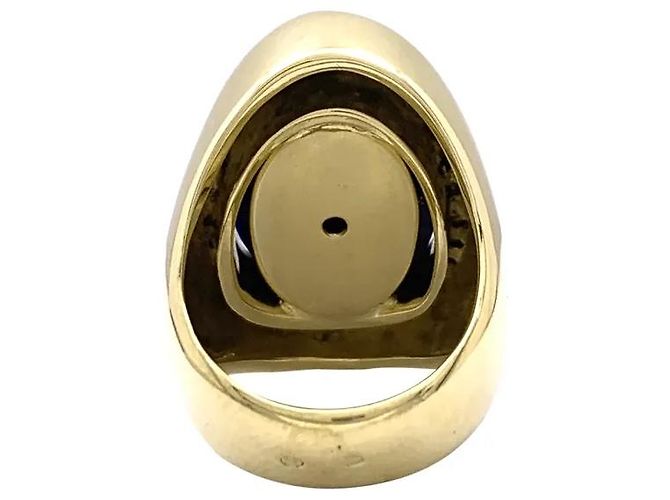 Autre Marque Anello Aldebert, oro giallo, lapislazzuli e diamanti.35055A - vista 4