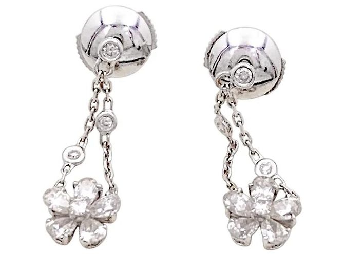 Boucles d'oreilles Messika , "Spring" or blanc, diamants. - vue 4