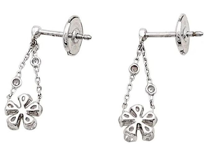 Boucles d'oreilles Messika , "Spring" or blanc, diamants. - vue 5