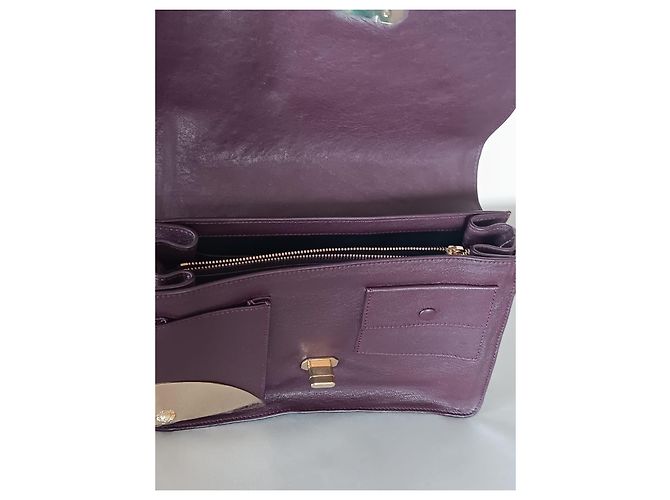 Borsa a mano Versace in pelle rosso scuro Bordò - vista 2