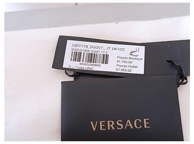 Borsa a mano Versace in pelle rosso scuro Bordò - vista 3