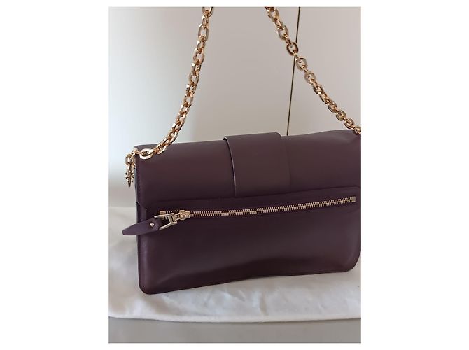 Borsa a mano Versace in pelle rosso scuro Bordò - vista 8