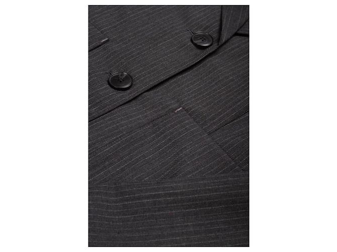 Autre Marque mfpen Work Blazer Dunkelgrau Gestreift Wolle Anthrazitgrau - Ansicht 2