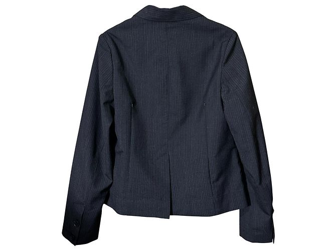 Autre Marque mfpen Work Blazer Dunkelgrau Gestreift Wolle Anthrazitgrau - Ansicht 6
