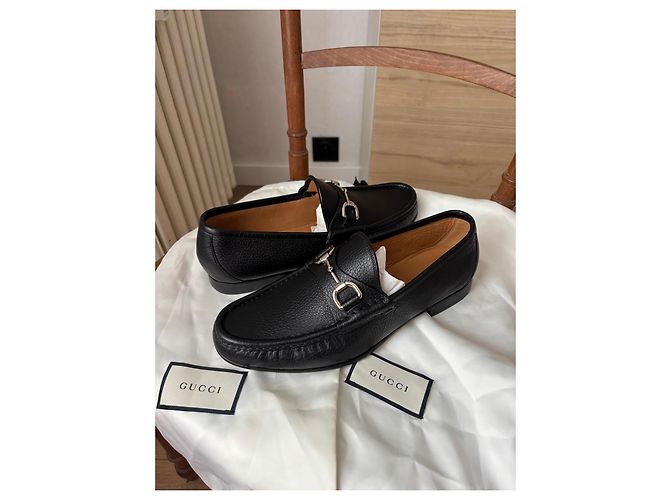 Mocassini Gucci in pelle nera Nero - vista 2