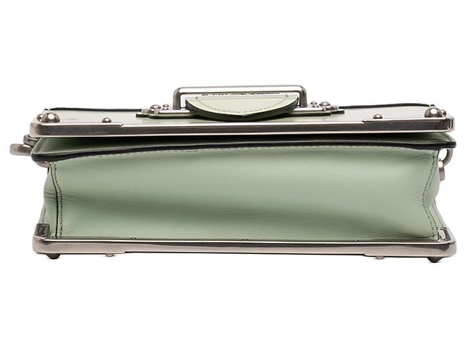 Borsa a tracolla Cahier in pelle di vitello spazzolato verde di Prada - vista 3