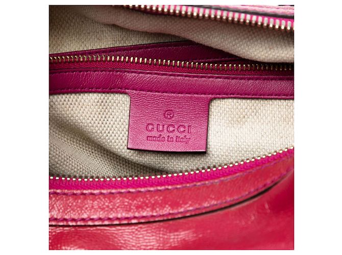 Borsa a Spalla Soho in Pelle Laccata Rossa Gucci Rosso - vista 5