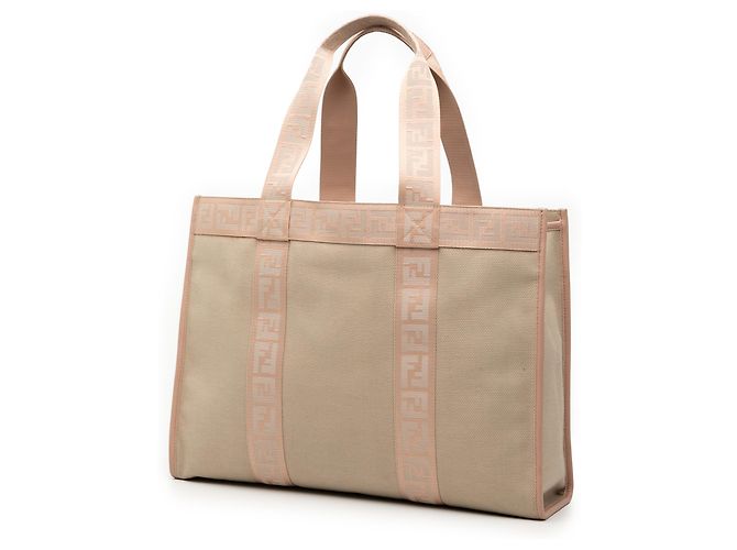 Fendi Braune Zucca-besetzte Canvas-Tasche - Ansicht 2