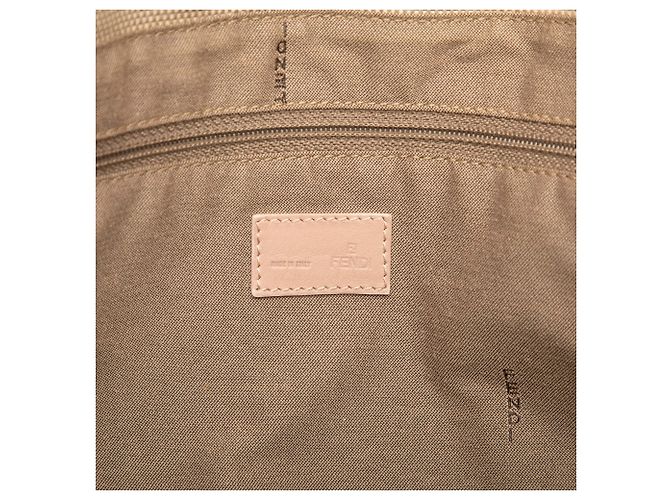 Fendi Braune Zucca-besetzte Canvas-Tasche - Ansicht 5