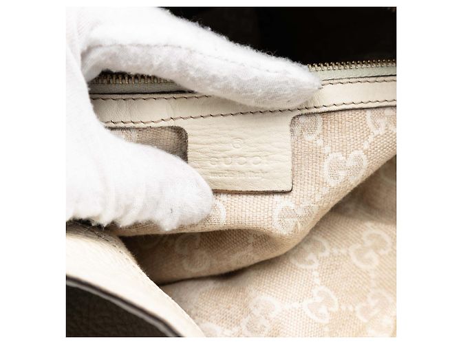 Sac à main Diana en cuir de veau blanc avec bambou Gucci - vue 5