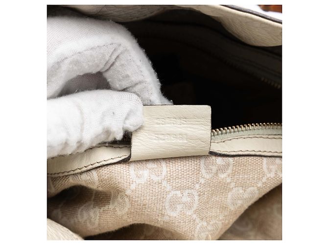Sac à main Diana en cuir de veau blanc avec bambou Gucci - vue 6