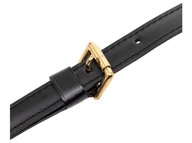Cinghia a spalla in pelle nera Louis Vuitton Nero - vista 4