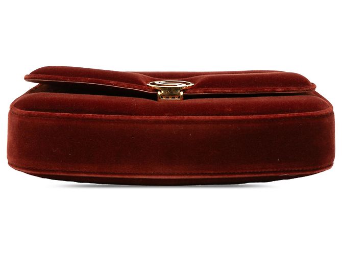 Stella Mc Cartney Borsa a spalla imbottita S Wave in velluto rosso sintetico Stella McCartney - vista 3