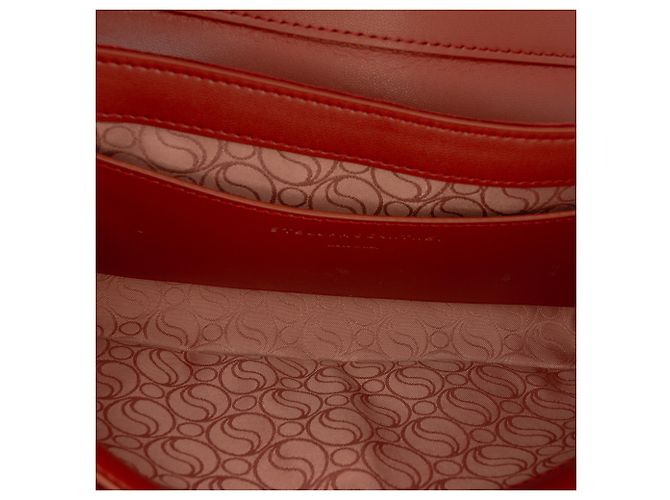 Stella Mc Cartney Borsa a spalla imbottita S Wave in velluto rosso sintetico Stella McCartney - vista 4