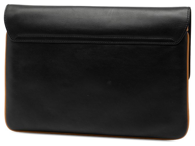 Céline Celine Schwarze Leder Carriage Clutch - Ansicht 2