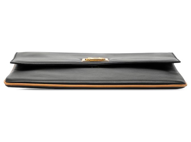 Céline Celine Schwarze Leder Carriage Clutch - Ansicht 3