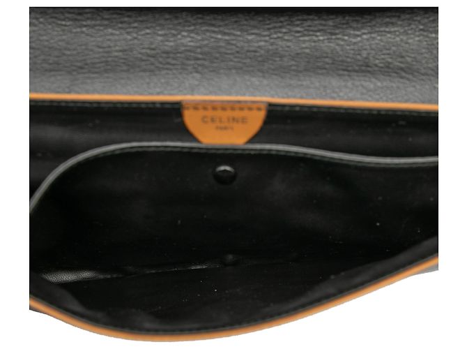 Céline Celine Schwarze Leder Carriage Clutch - Ansicht 4