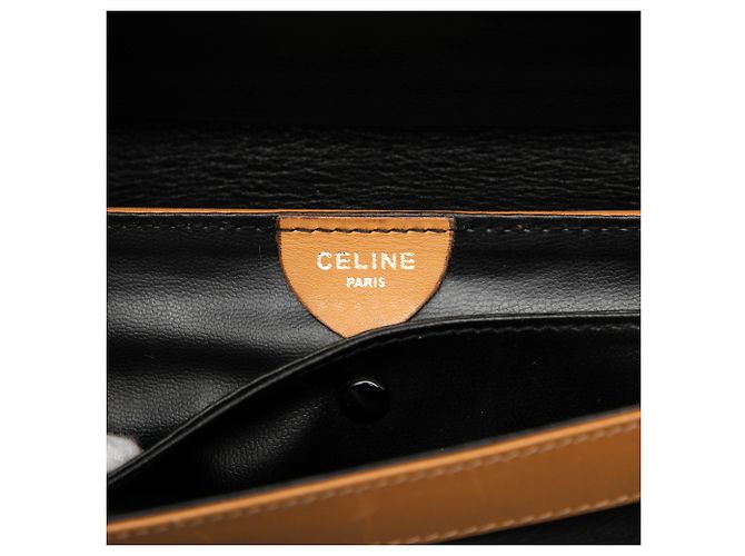 Céline Celine Schwarze Leder Carriage Clutch - Ansicht 5