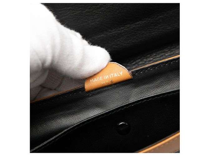 Céline Celine Schwarze Leder Carriage Clutch - Ansicht 6