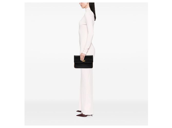 Céline Celine Schwarze Leder Carriage Clutch - Ansicht 7